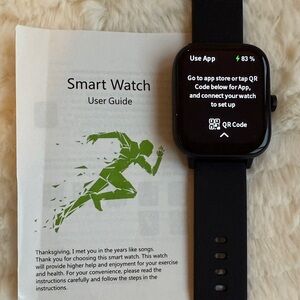 Advanced Smartwatch with Black Strap